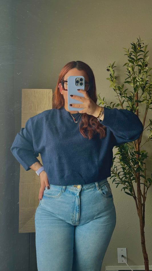 Lavender Cropped Sweater